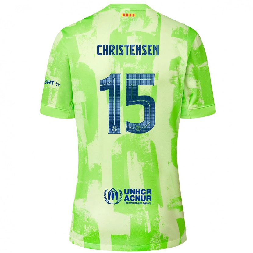 Danxen Men Andreas Christensen #15 Lime Third Jersey 2024/25 T-Shirt