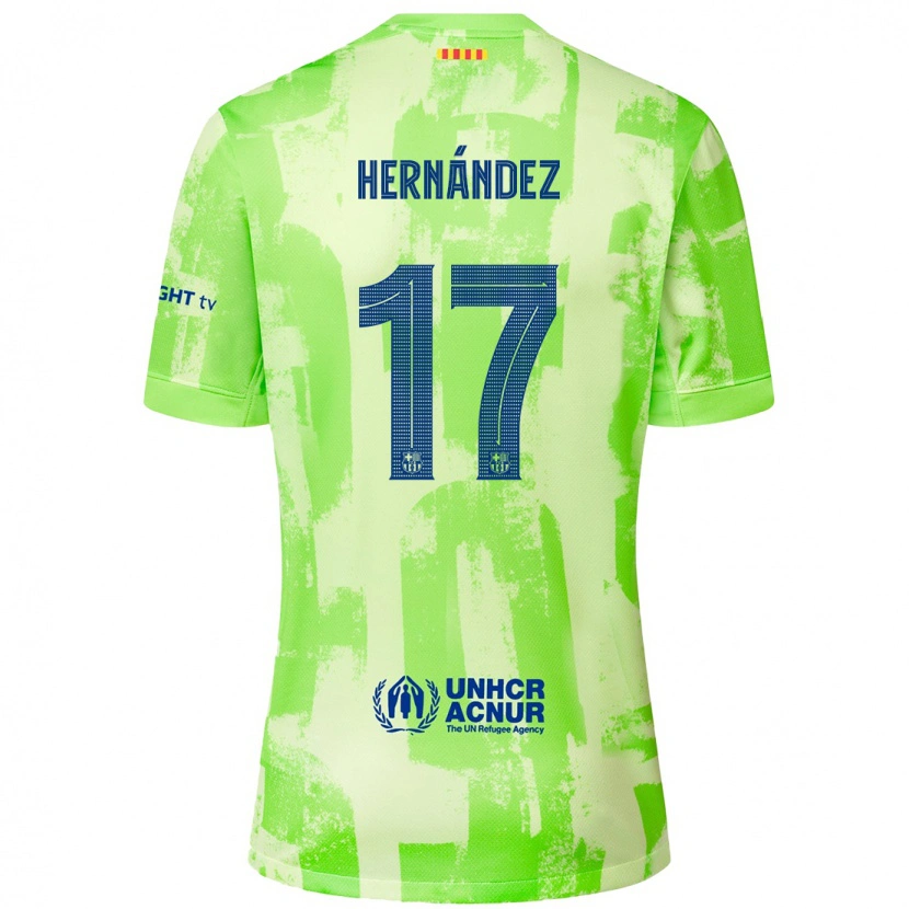 Danxen Men Juan Hernández #17 Lime Third Jersey 2024/25 T-Shirt