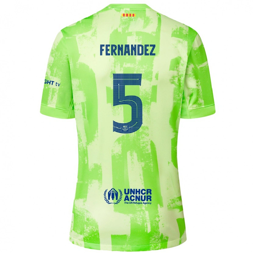 Danxen Men Jana Fernández #5 Lime Third Jersey 2024/25 T-Shirt