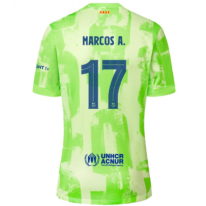 Danxen Men Marcos Alonso #17 Lime Third Jersey 2024/25 T-Shirt