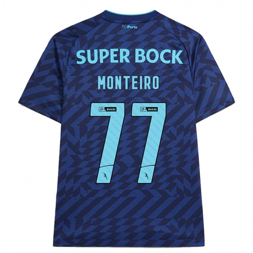 Danxen Men Rui Monteiro #77 Navy Blue Third Jersey 2024/25 T-Shirt