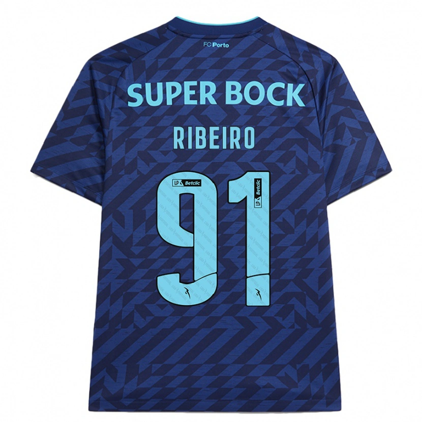 Danxen Men Gonçalo Ribeiro #91 Navy Blue Third Jersey 2024/25 T-Shirt