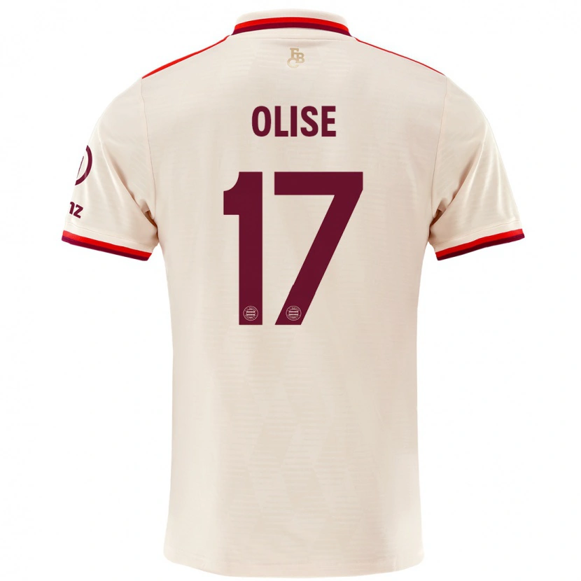 Danxen Men Michael Olise #17 Linen Third Jersey 2024/25 T-Shirt