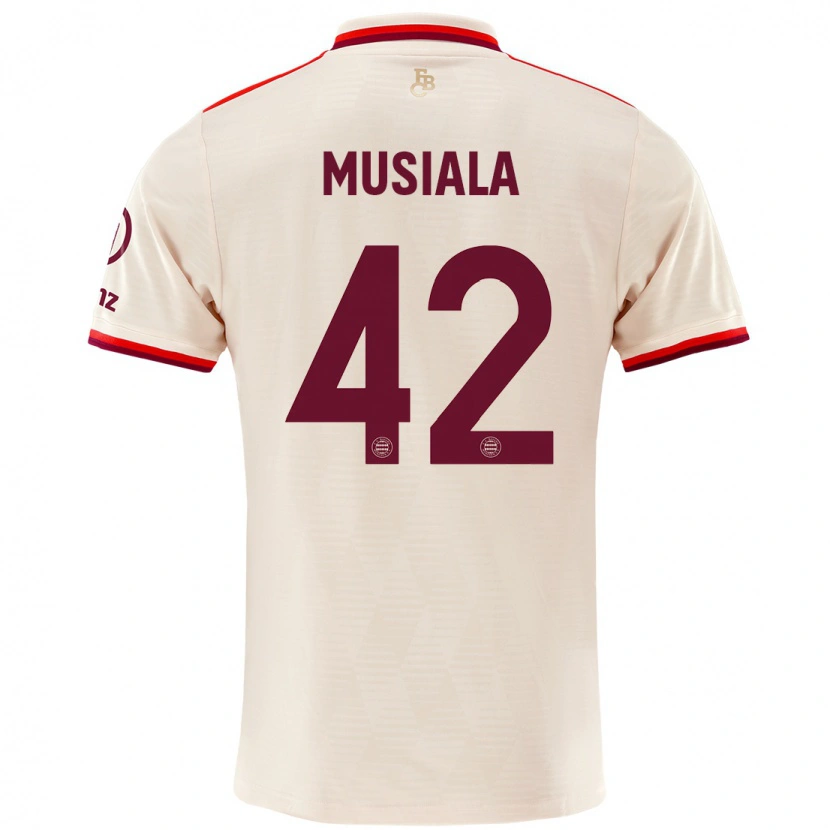 Danxen Men Jamal Musiala #42 Linen Third Jersey 2024/25 T-Shirt