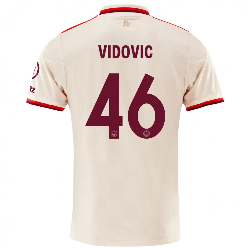 Danxen Men Gabriel Vidovic #46 Linen Third Jersey 2024/25 T-Shirt