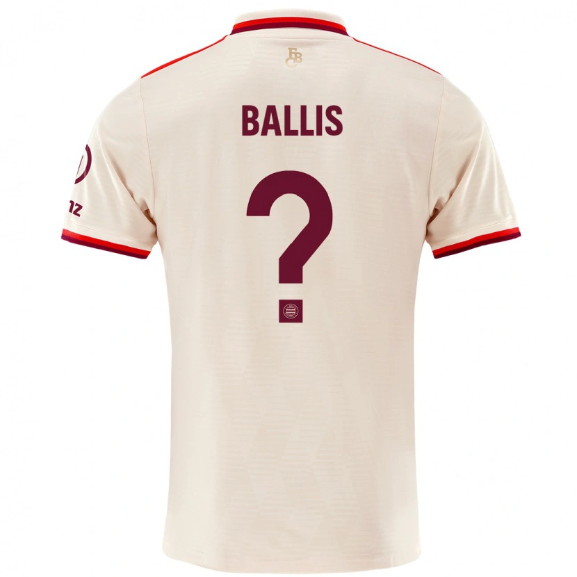 Danxen Men Benjamin Ballis #0 Linen Third Jersey 2024/25 T-Shirt