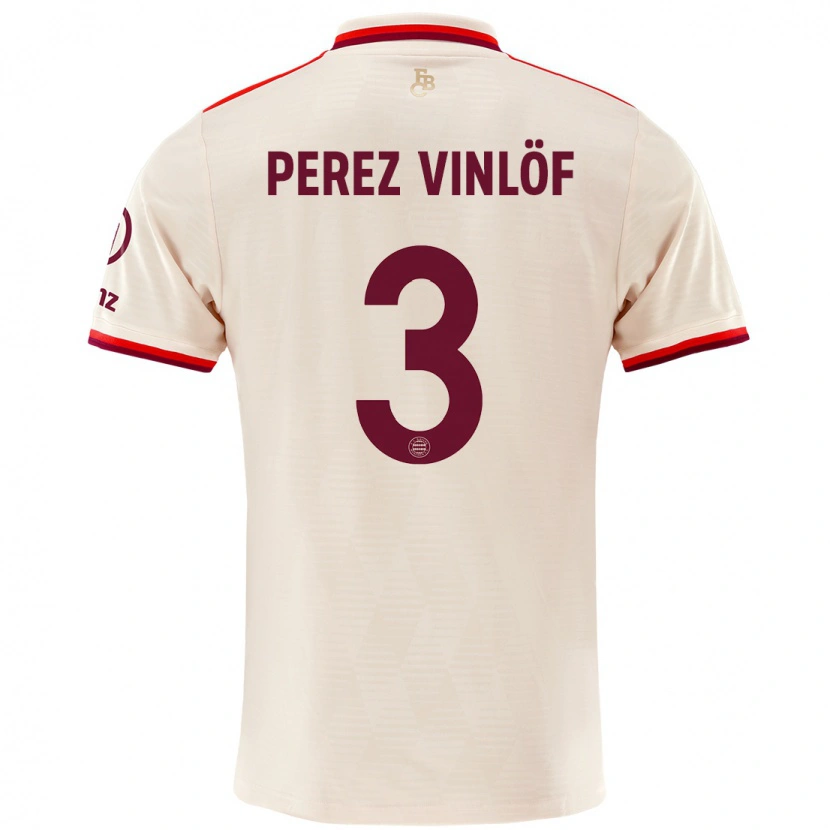 Danxen Men Matteo Perez Vinlöf #3 Linen Third Jersey 2024/25 T-Shirt