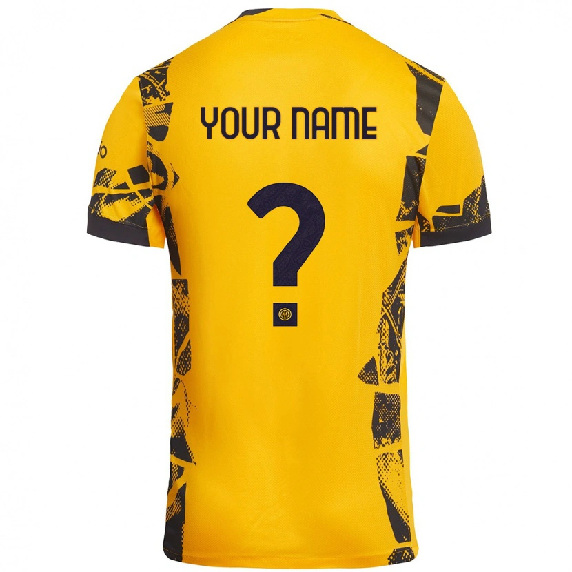 Danxen Men Your Name #0 Gold Black Third Jersey 2024/25 T-Shirt