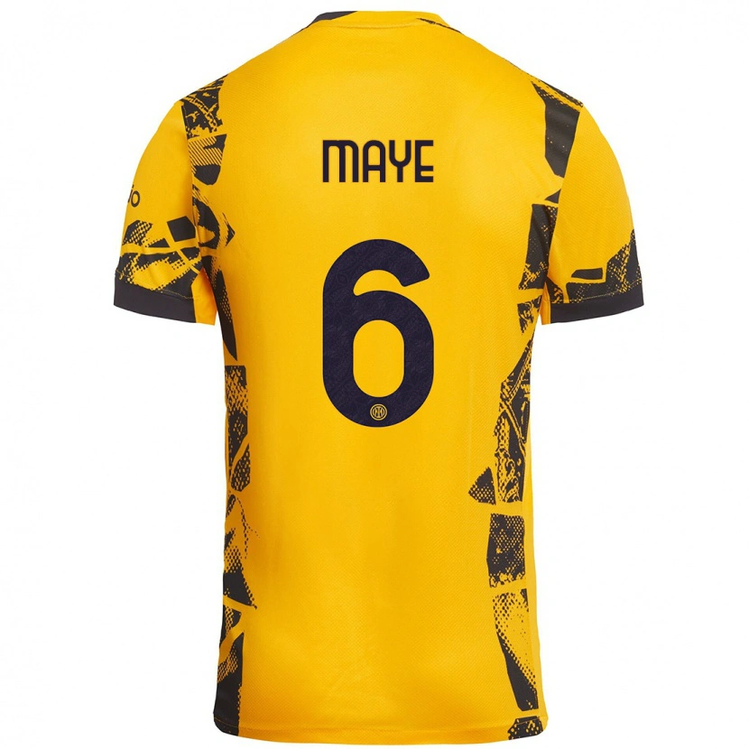 Danxen Men Yvan Maye #6 Gold Black Third Jersey 2024/25 T-Shirt