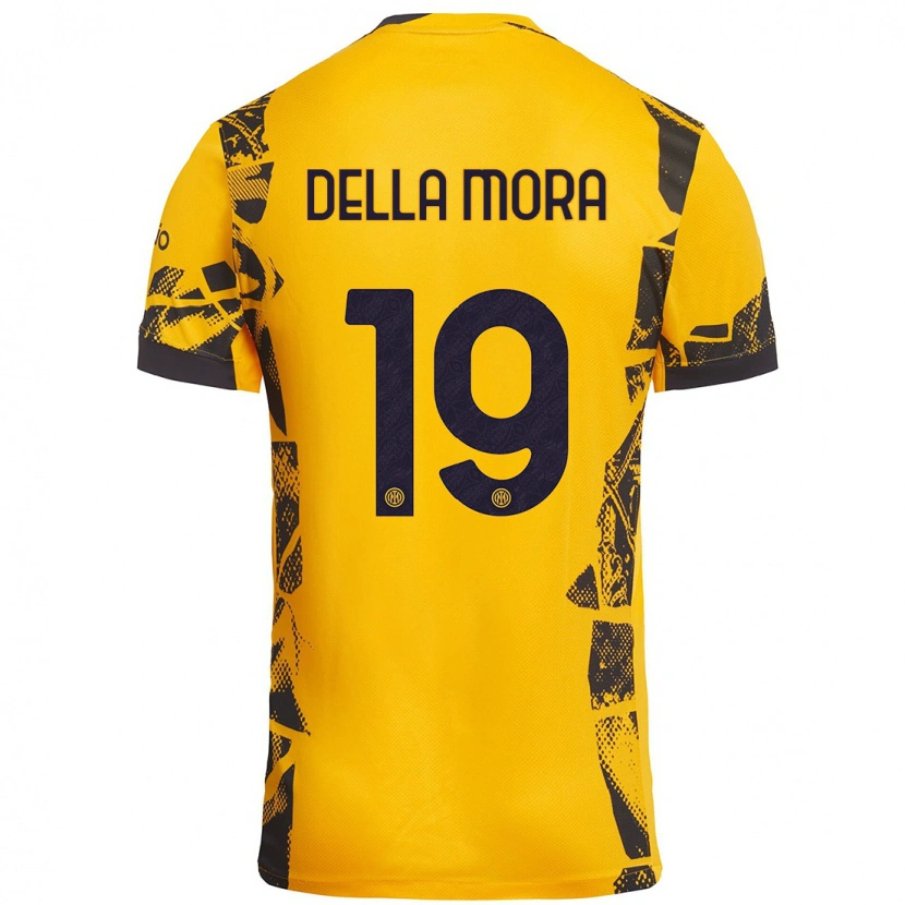 Danxen Men Tommaso Della Mora #19 Gold Black Third Jersey 2024/25 T-Shirt