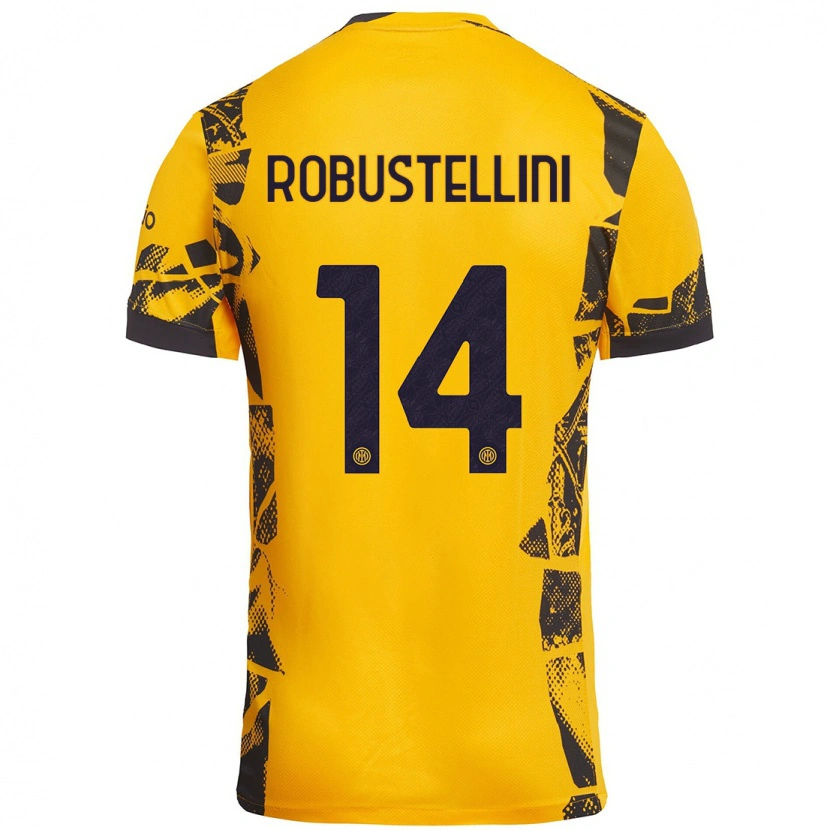 Danxen Men Chiara Robustellini #14 Gold Black Third Jersey 2024/25 T-Shirt