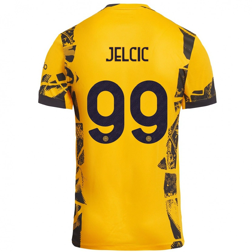 Danxen Men Maja Jelčić #99 Gold Black Third Jersey 2024/25 T-Shirt