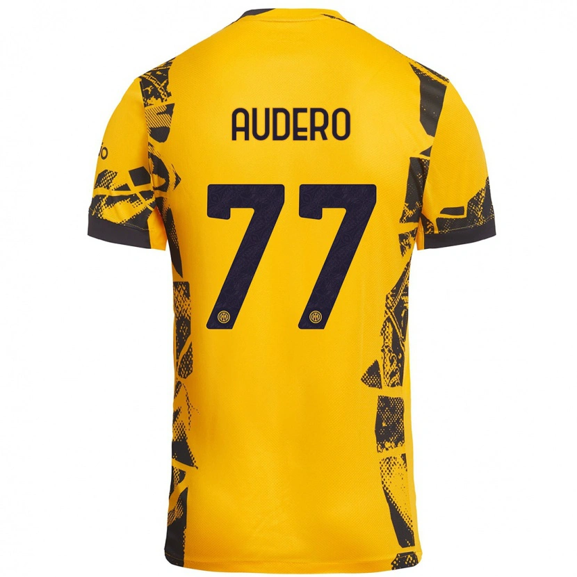 Danxen Men Emil Audero #77 Gold Black Third Jersey 2024/25 T-Shirt