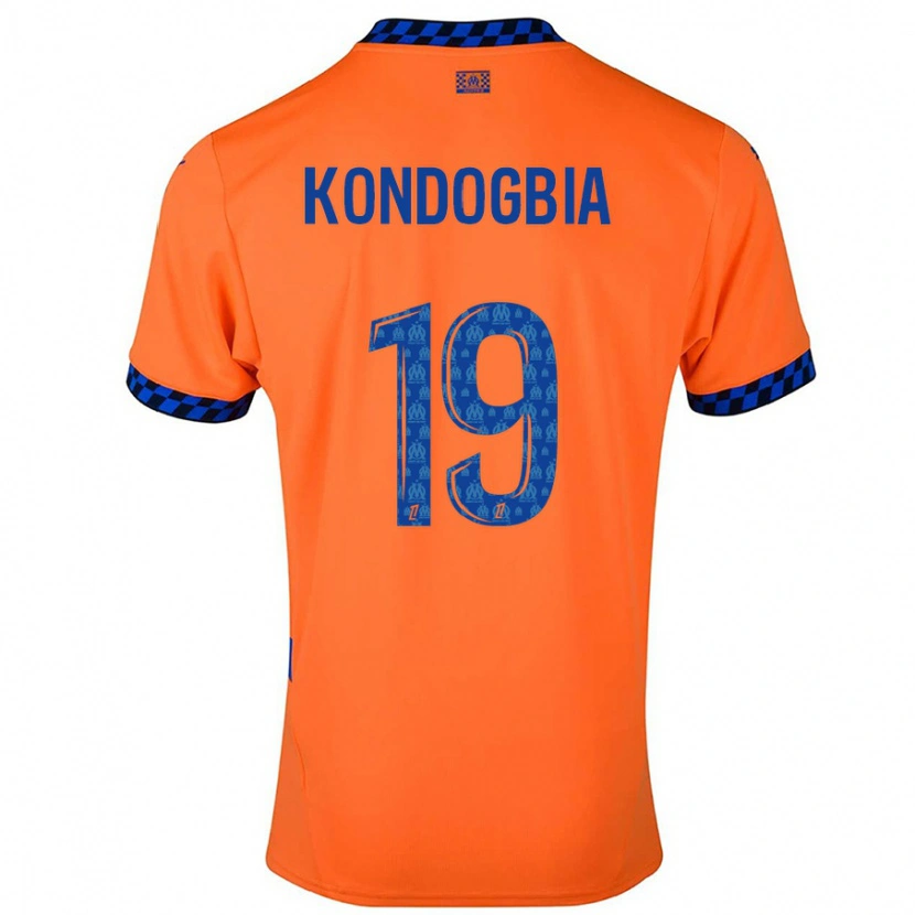 Danxen Men Geoffrey Kondogbia #19 Orange Dark Blue Third Jersey 2024/25 T-Shirt