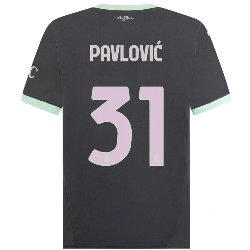 Danxen Men Strahinja Pavlović #31 Grey Third Jersey 2024/25 T-Shirt