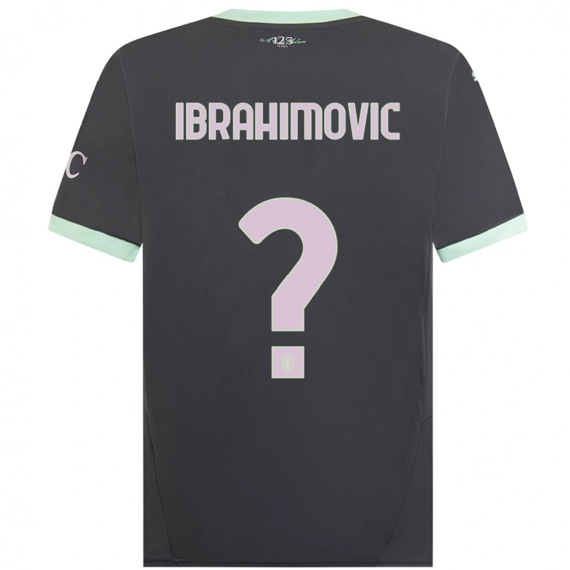 Danxen Men Vincent Ibrahimovic #0 Grey Third Jersey 2024/25 T-Shirt