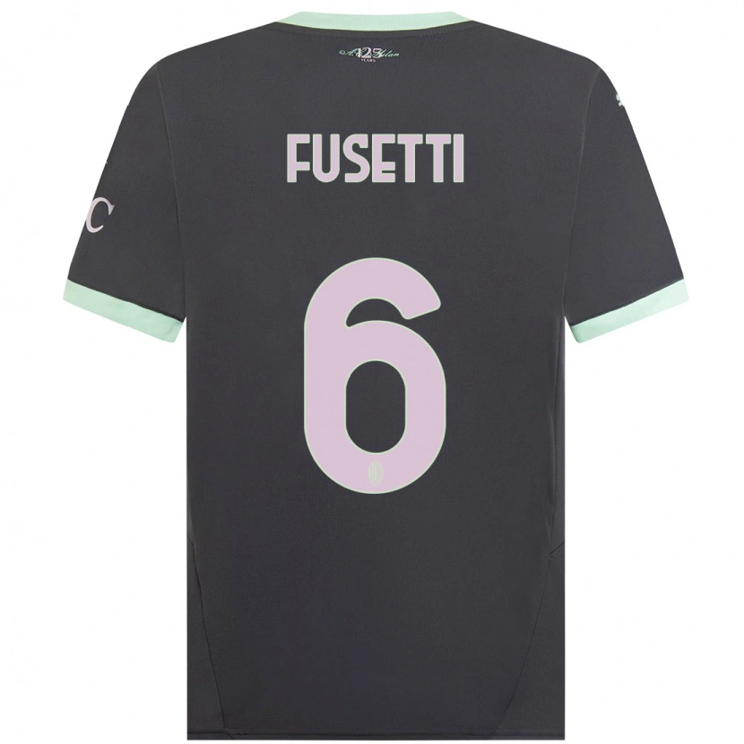 Danxen Men Laura Fusetti #6 Grey Third Jersey 2024/25 T-Shirt