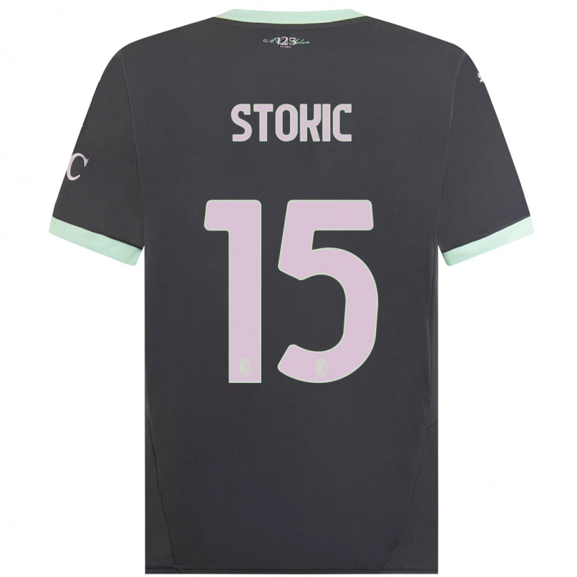 Danxen Men Sara Stokić #15 Grey Third Jersey 2024/25 T-Shirt