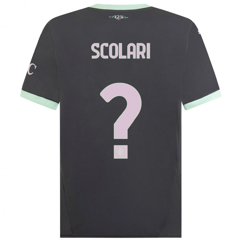 Danxen Men Davide Scolari #0 Grey Third Jersey 2024/25 T-Shirt