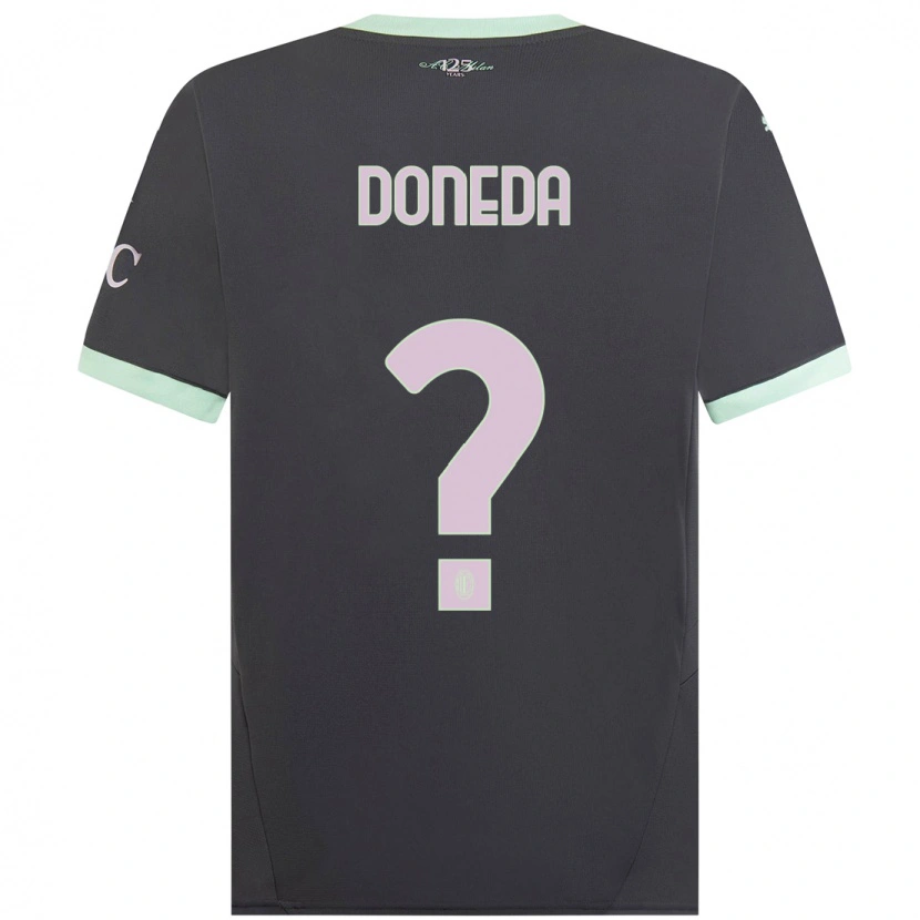 Danxen Men Paolo Doneda #0 Grey Third Jersey 2024/25 T-Shirt