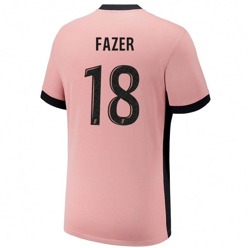 Danxen Men Laurina Fazer #18 Rust Pink Third Jersey 2024/25 T-Shirt