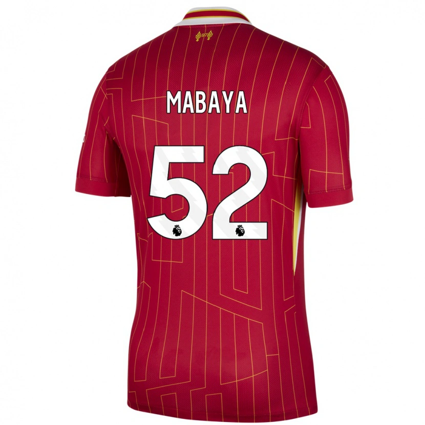 Danxen Women Isaac Mabaya #52 Red Yellow White Home Jersey 2024/25 T-Shirt