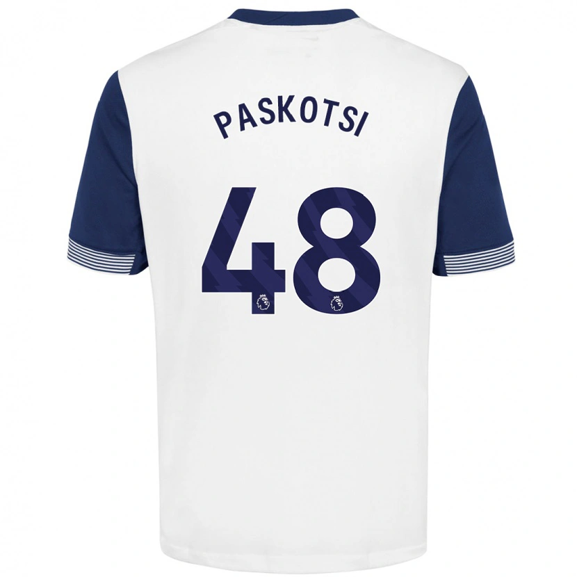 Danxen Women Maksim Paskotsi #48 White Blue Home Jersey 2024/25 T-Shirt