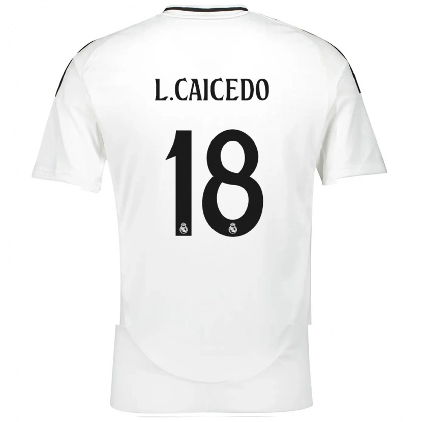 Danxen Women Linda Caicedo #18 White Home Jersey 2024/25 T-Shirt