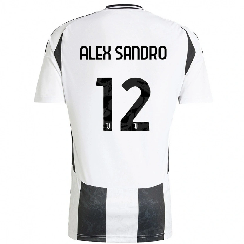 Danxen Women Alex Sandro #12 White Black Home Jersey 2024/25 T-Shirt