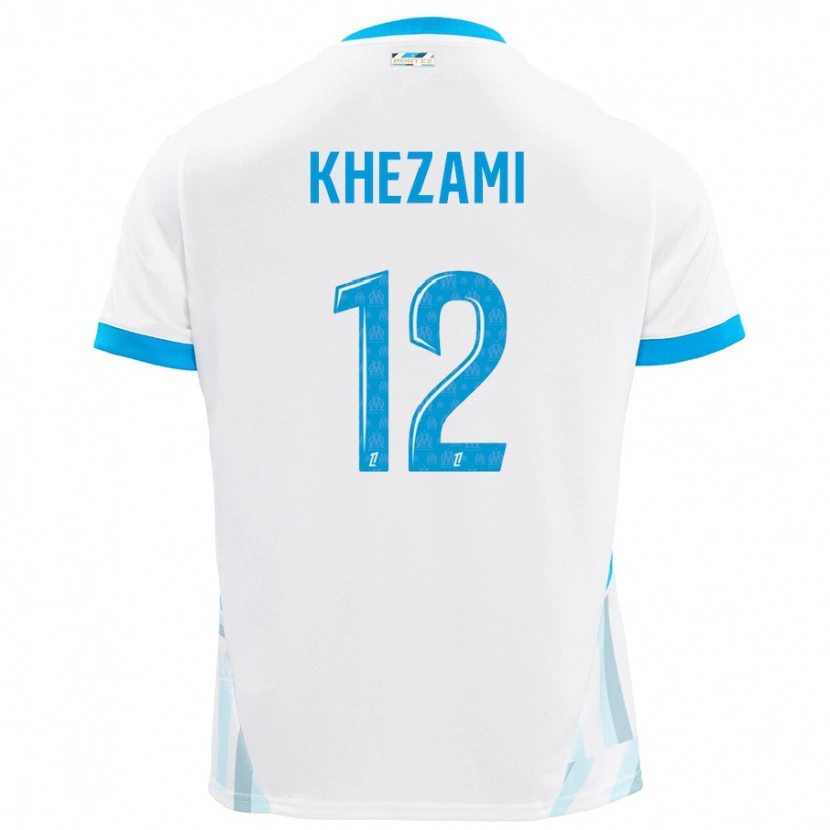 Danxen Women Roselène Khezami #12 White Sky Blue Home Jersey 2024/25 T-Shirt