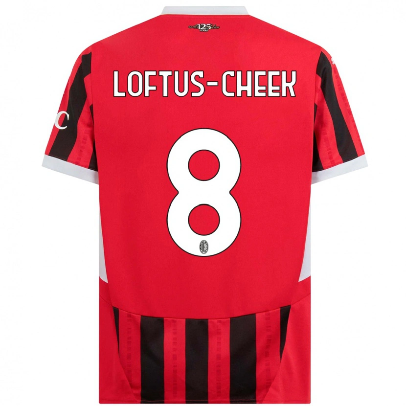 Danxen Women Ruben Loftus-Cheek #8 Red Black Home Jersey 2024/25 T-Shirt