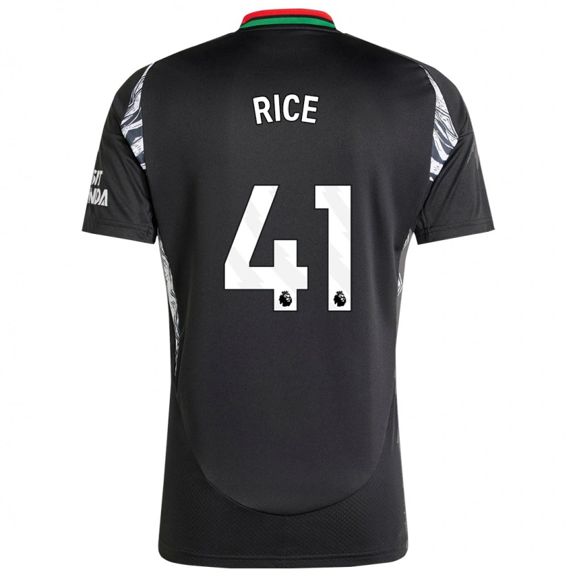 Danxen Women Declan Rice #41 Black Away Jersey 2024/25 T-Shirt