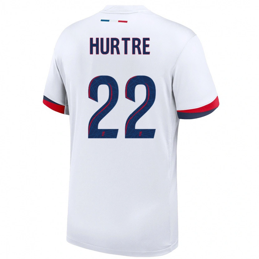 Danxen Women Oceane Hurtre #22 White Blue Red Away Jersey 2024/25 T-Shirt