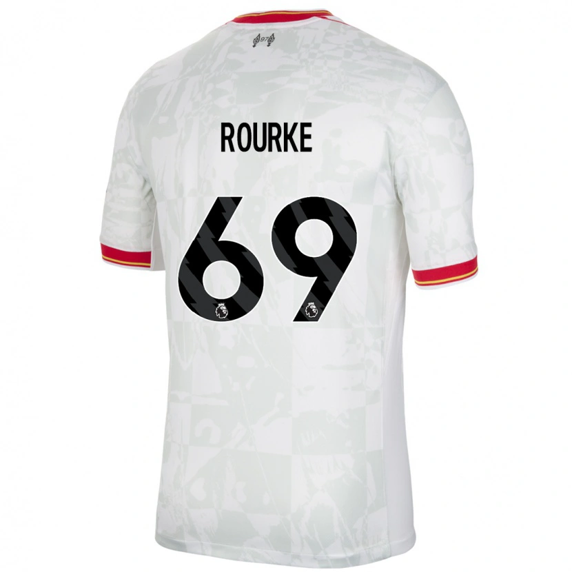 Danxen Women Fidel O'rourke #69 White Red Black Third Jersey 2024/25 T-Shirt