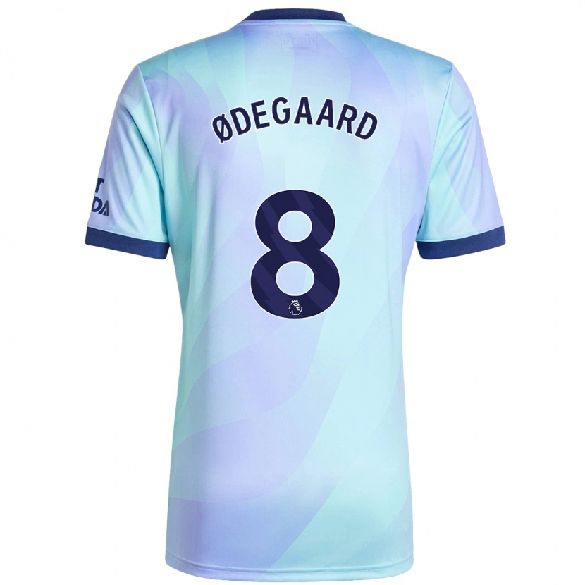 Danxen Women Martin Ødegaard #8 Aqua Third Jersey 2024/25 T-Shirt