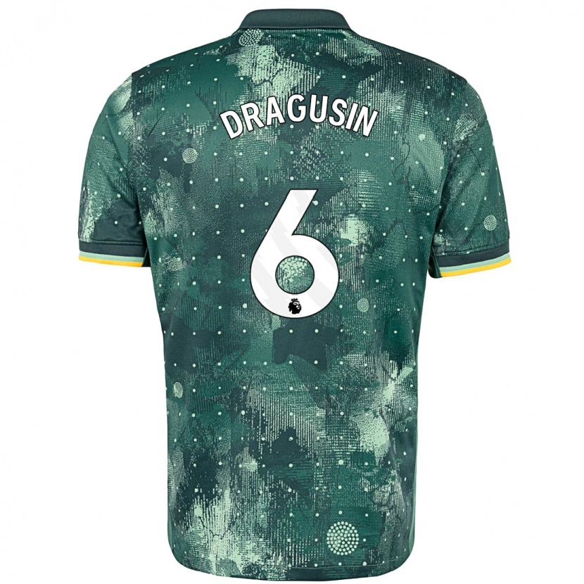 Danxen Women Radu Drăgușin #6 Mint Green Third Jersey 2024/25 T-Shirt