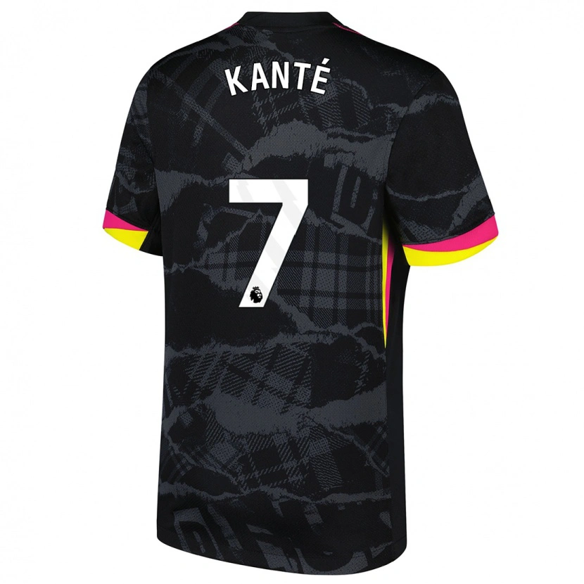 Danxen Women N'golo Kante #7 Black Pink Third Jersey 2024/25 T-Shirt