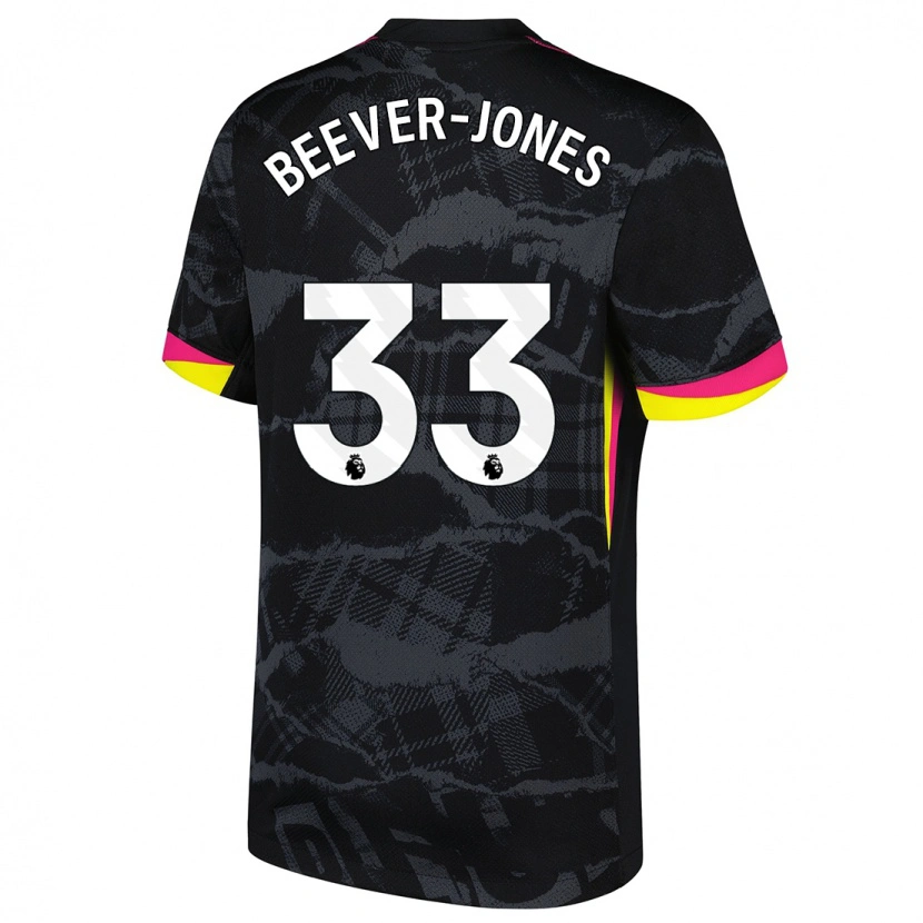 Danxen Women Aggie Beever-Jones #33 Black Pink Third Jersey 2024/25 T-Shirt