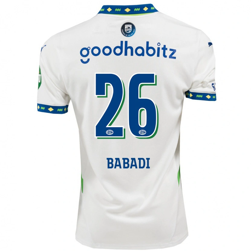 Danxen Women Isaac Babadi #26 White Dark Blue Third Jersey 2024/25 T-Shirt