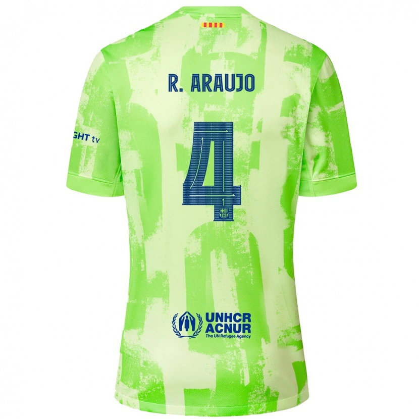 Danxen Women Ronald Araujo #4 Lime Third Jersey 2024/25 T-Shirt