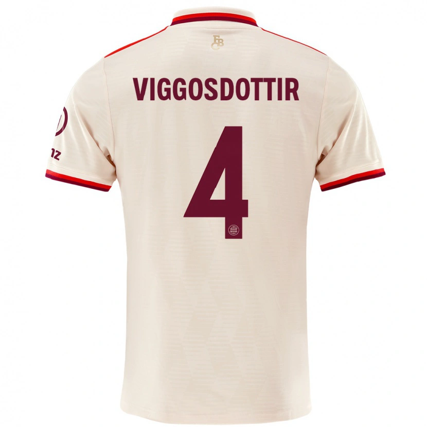 Danxen Women Glódís Perla Viggósdóttir #4 Linen Third Jersey 2024/25 T-Shirt