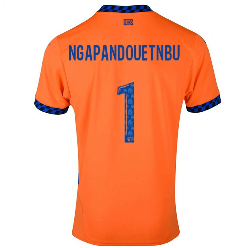 Danxen Women Simon Ngapandouetnbu #1 Orange Dark Blue Third Jersey 2024/25 T-Shirt