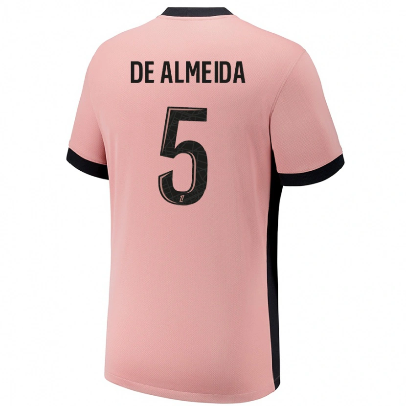 Danxen Women Élisa De Almeida #5 Rust Pink Third Jersey 2024/25 T-Shirt