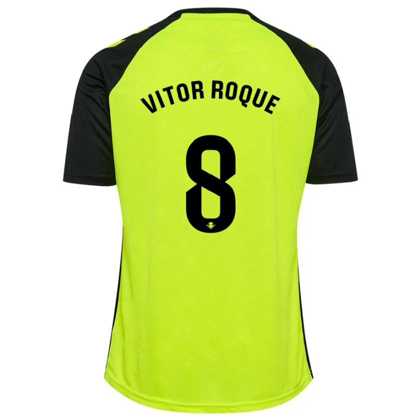 Danxen Kid Vitor Roque #8 Black Red Away Jersey 2024/25 T-Shirt