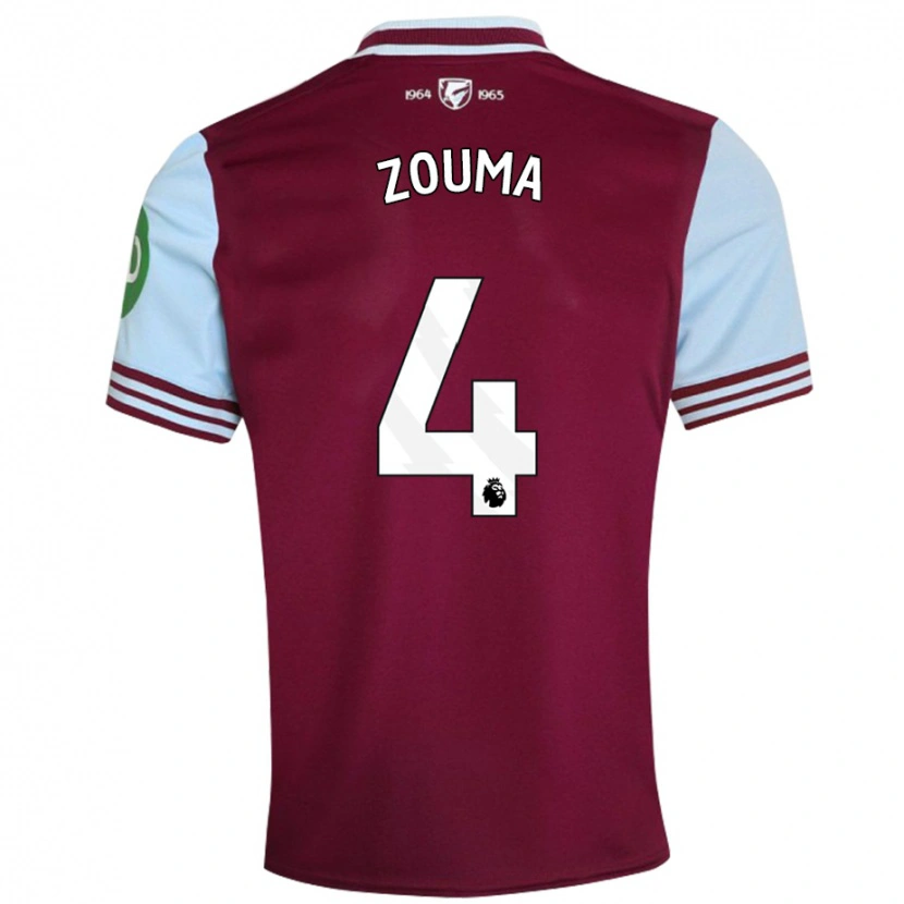 Danxen Kid Kurt Zouma #4 Dark Red Home Jersey 2024/25 T-Shirt