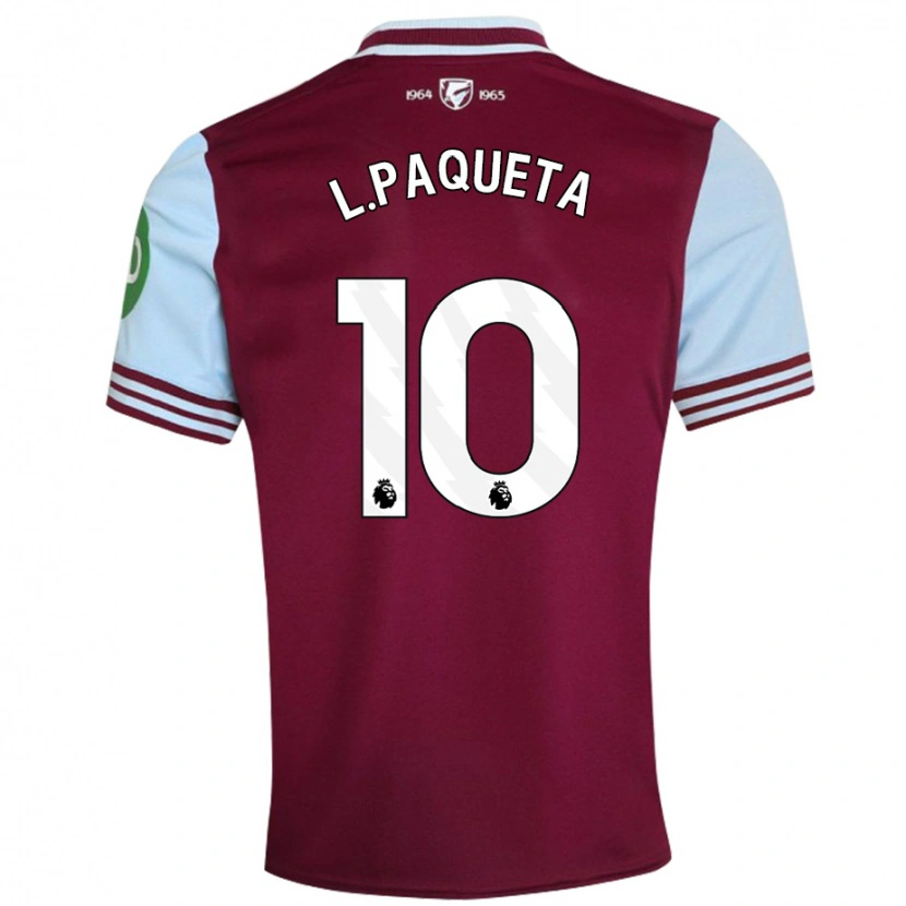 Danxen Kid Lucas Paquetá #10 Dark Red Home Jersey 2024/25 T-Shirt