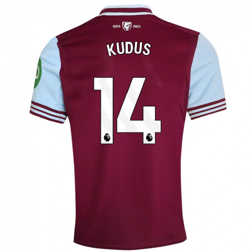 Danxen Kid Mohammed Kudus #14 Dark Red Home Jersey 2024/25 T-Shirt