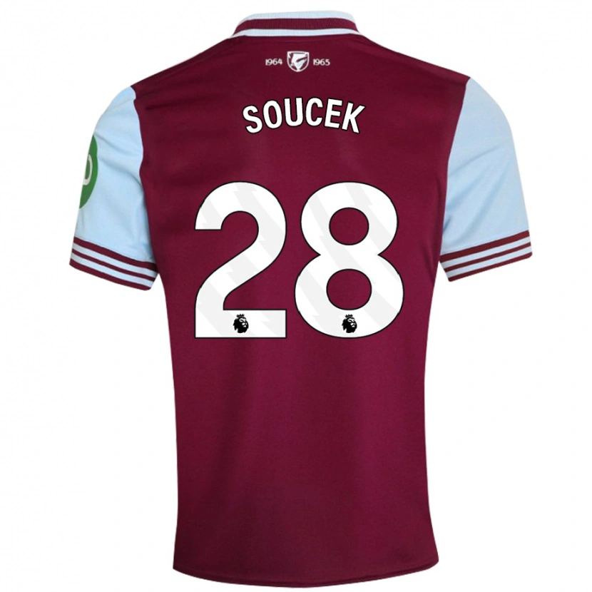 Danxen Kid Tomas Soucek #28 Dark Red Home Jersey 2024/25 T-Shirt