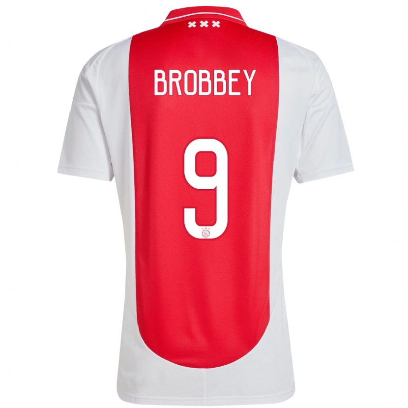 Danxen Kid Brian Brobbey #9 Red White Home Jersey 2024/25 T-Shirt