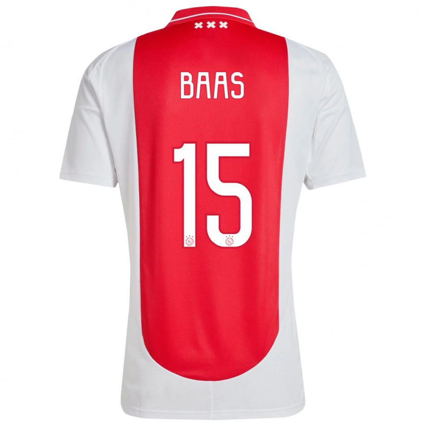 Danxen Kid Youri Baas #15 Red White Home Jersey 2024/25 T-Shirt